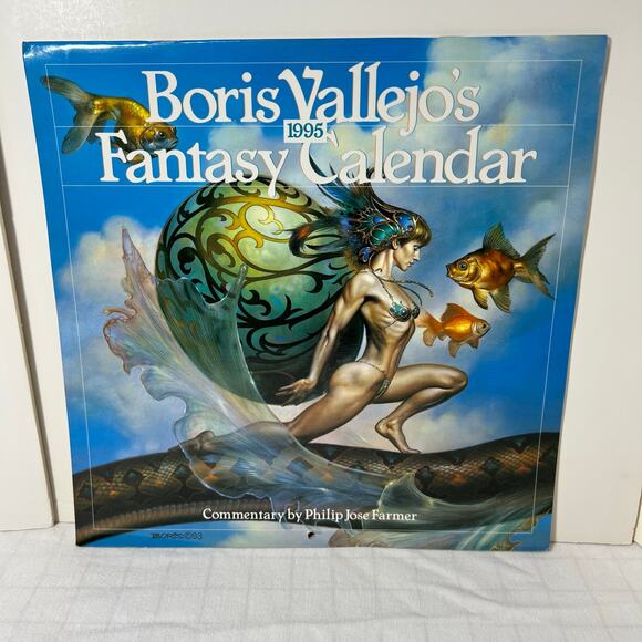 Vintage 1995 Boris Vallejo Fantasy Calendar - Unused same dates again in 2034 - Picture 3 of 16
